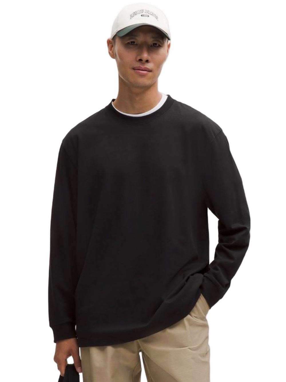 Lululemon Men's XXL Black Long-Sleeve Crew Neck Performance Shirt